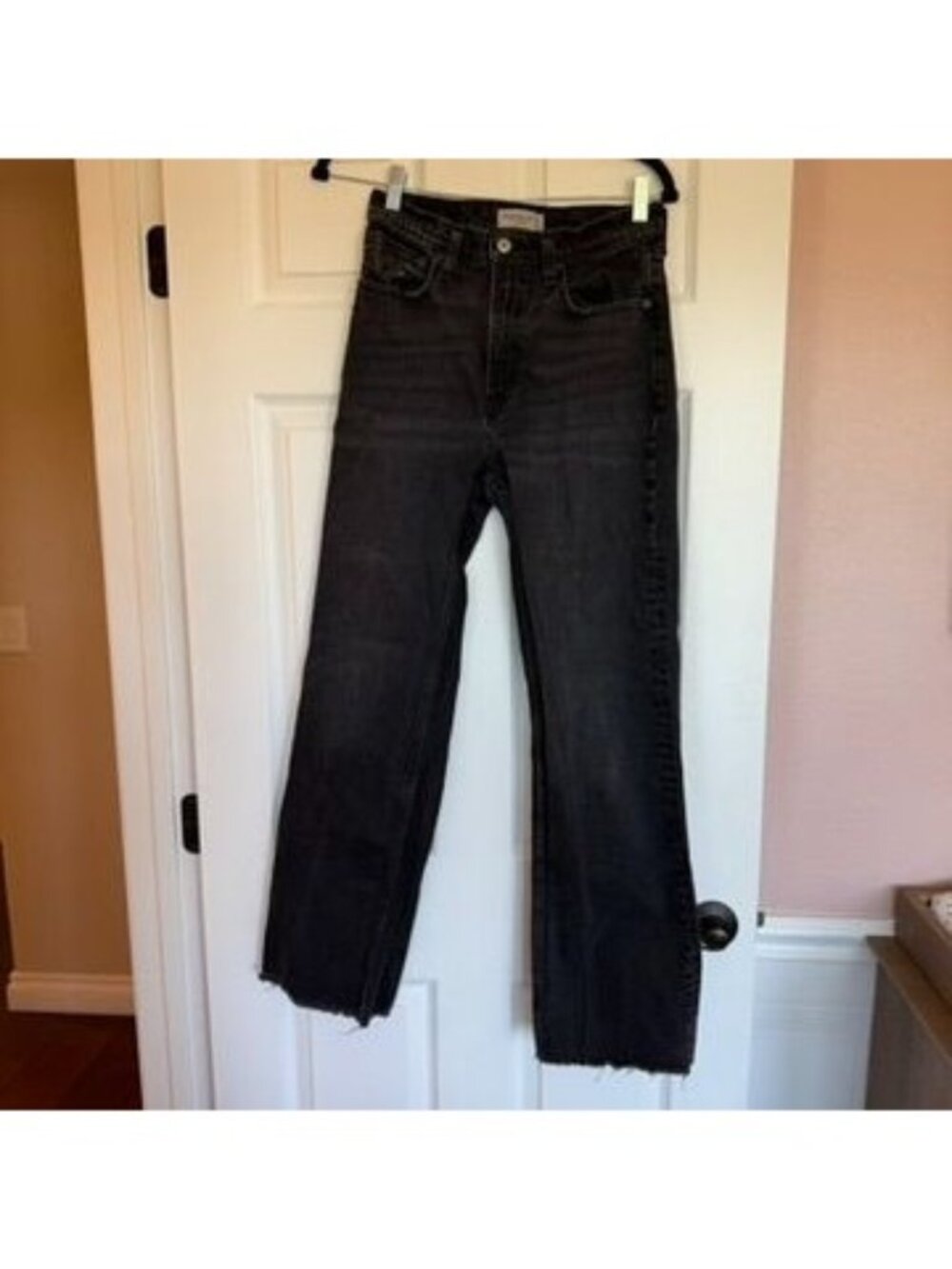 Abercrombie and Fitch High Rise 90s Relaxed Black Denim Jeans Size 27